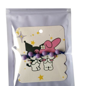 Manilla azul con balines lila