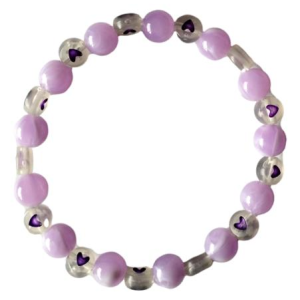 Manilla perlada lila con acrílicos