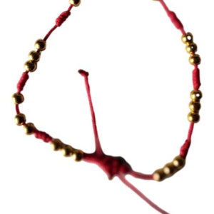 Manilla tejida rojo y dorado