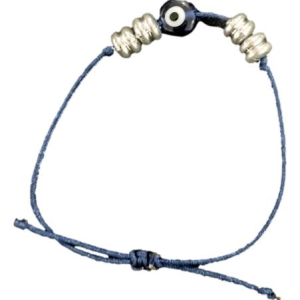 Manilla sencilla tejida azul